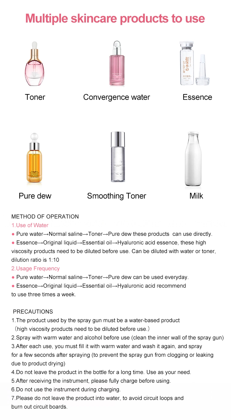 Beauty Personal Skin Care Oxygen Jet Nano Spray Beauty Equipment