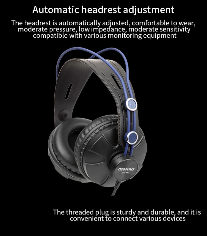 Monitor Headphone and Studio Headset with Low Impedance and Moderate Sensitivity