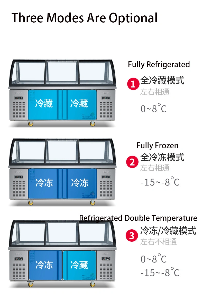 Refrigerated Salad Restaurant Under Counter Freezer Deli Cooked Food Display Refrigerator