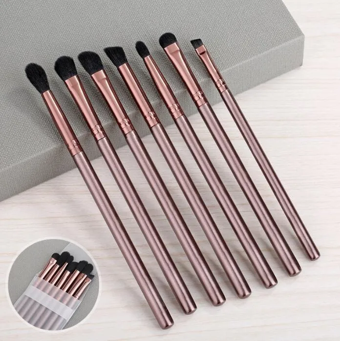 7PCS Eye Shadow Brush Set Animal Hair Eye Brow Brush