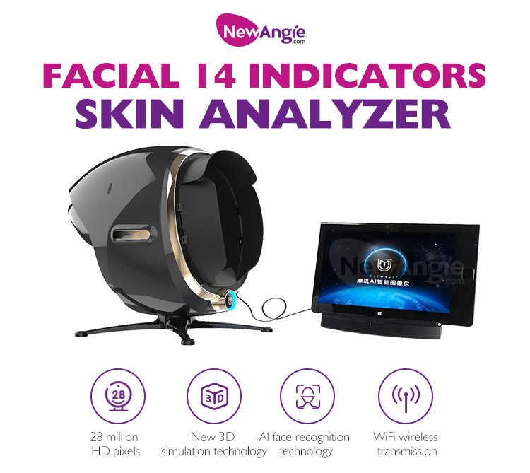 Skin Scanner Analyzer Beauty Machine Personal Care 3D Skin Analyzer Portable Acne 8 Kinds Imageslight Skin Analyzer