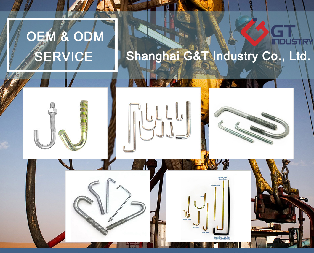 Hot DIP Galvanized High Tensile J Hook Anchor Bolt /Foundation Bolt L J Type Anchor Bolt / L 7 Foundation Bolt with Nuts