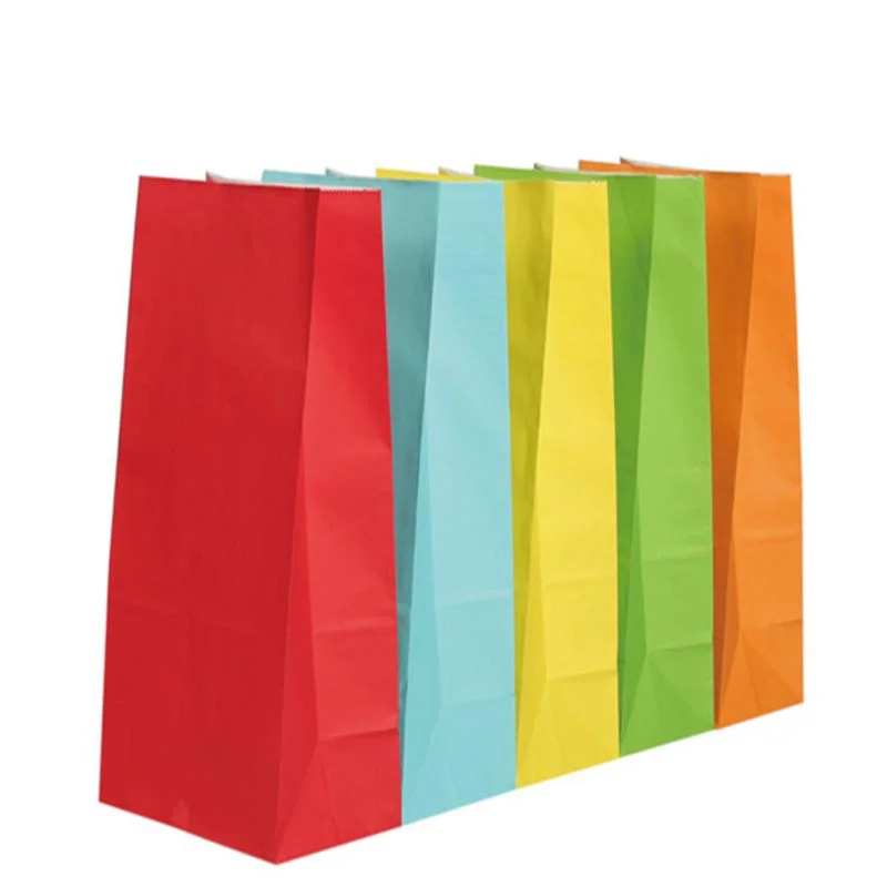 2021 Color Kraft Paper Bag Gift Paper Bag Food Bag Packaging Bag Baking Packaging Bag