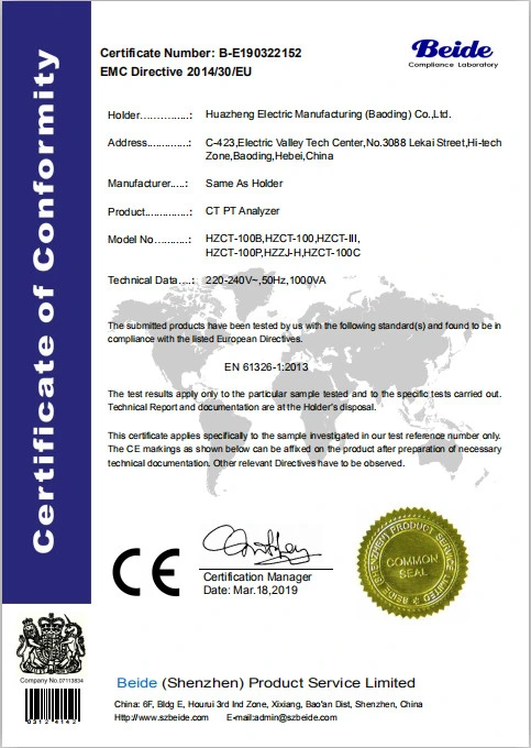 Current Transformer Transformation Ratio and Polarity CT PT Test Kit