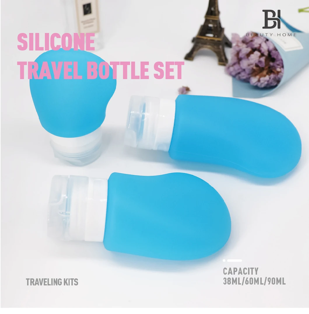 Empty Silicone Travel Packing Hand Press Bottle for Lotion Shampoo Bath