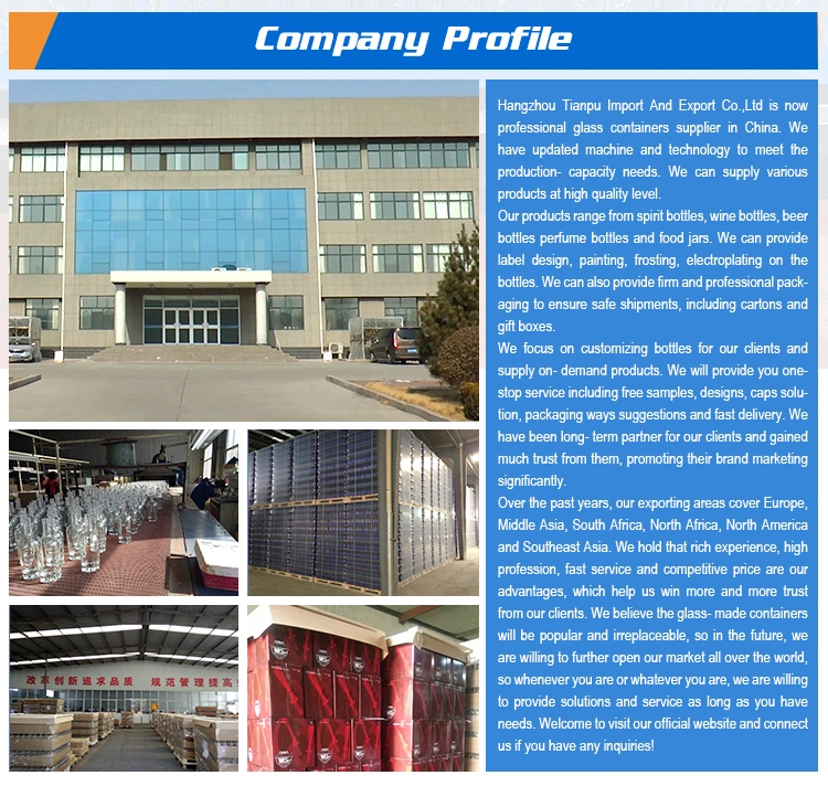 Certificated Paiting Technique Customization Luxury Customization Frosting Transparent Glass Bottle for Liquors