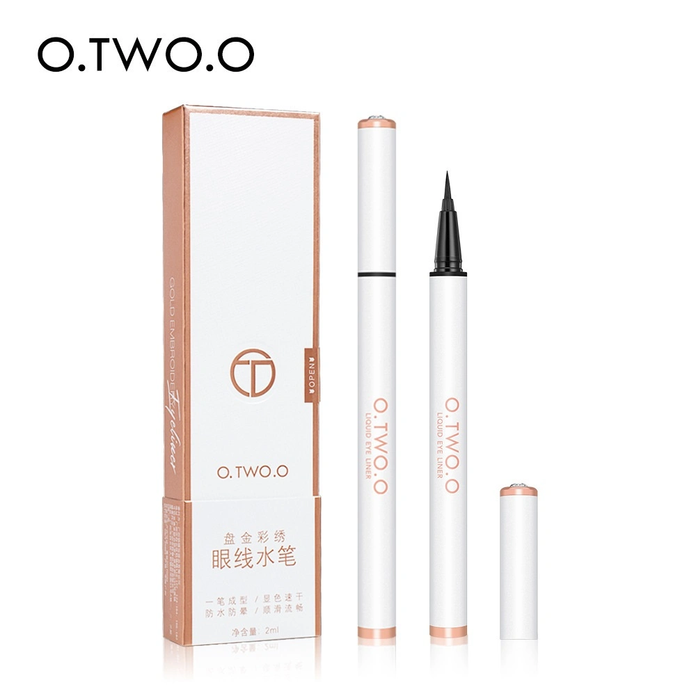 EL08 O. Two.: . O New Panjin Color Embroidered Eyeliner Pen, Quick-Drying a Shaped Waterproof Non-Staining Eyeliner Pen