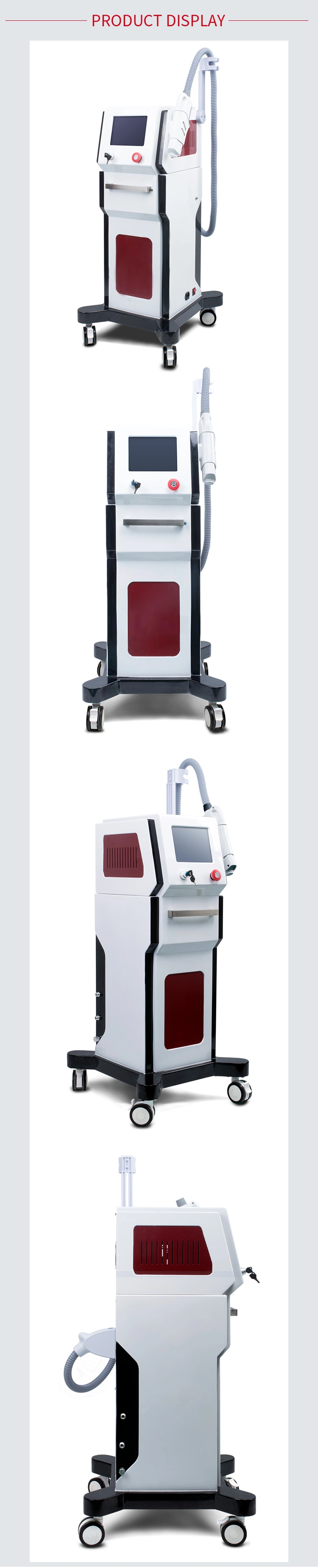 Vertical 6 Handles Beauty SPA Use ND YAG Laser Tattoo Pigmenation Birthmark Removal Beauty Equipment