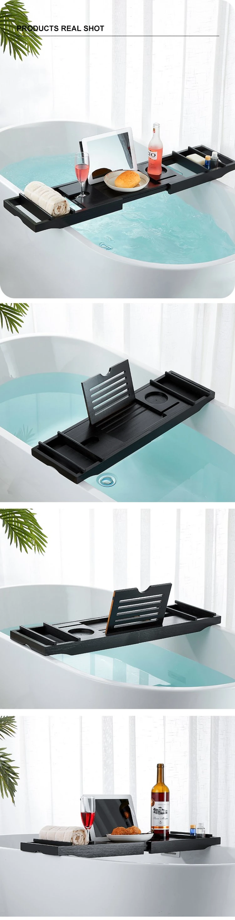 Premium Bamboo Bathtub Tray Caddy Gift Idea for Loved Ones