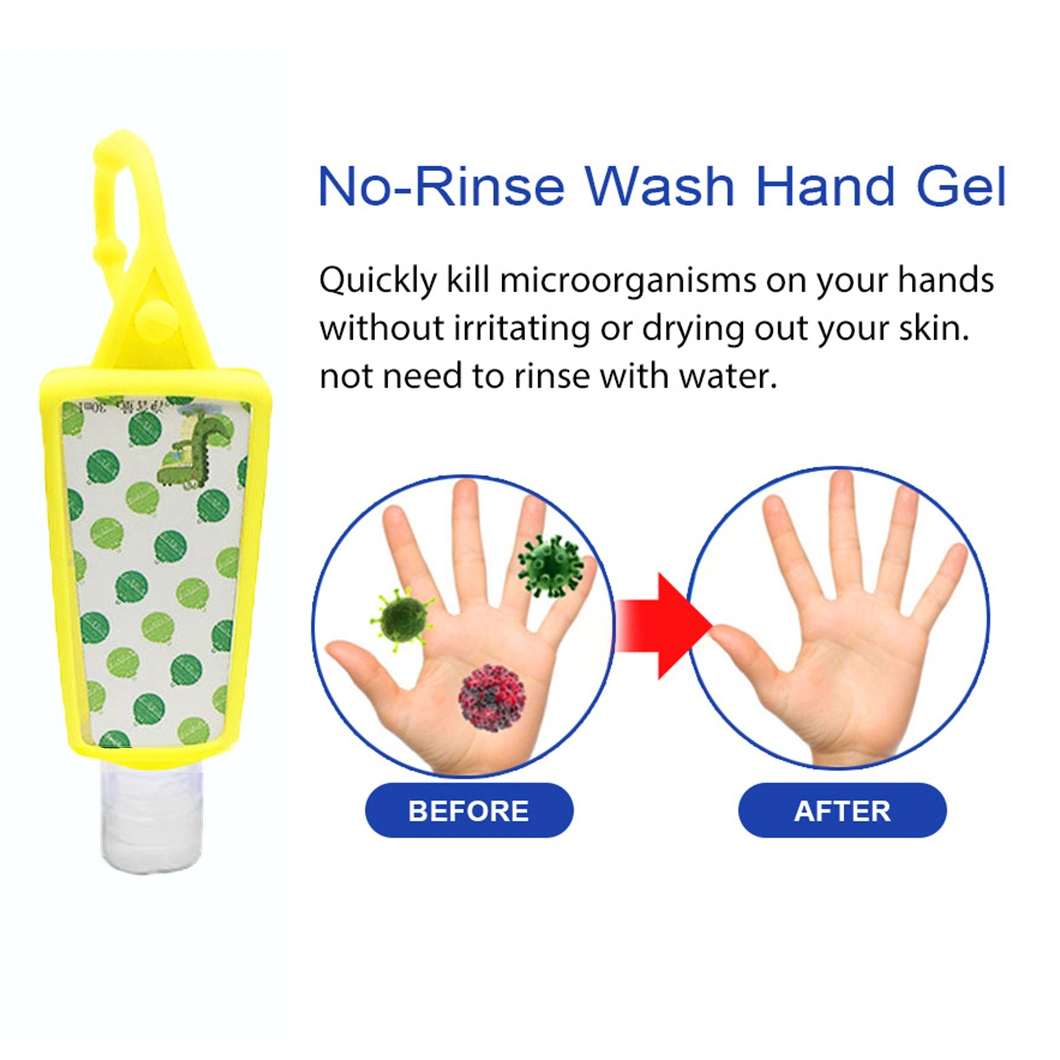 Portable 30ml 65ml Hand Disinfectant Gel Antibacterial Sanitizer with Silicone