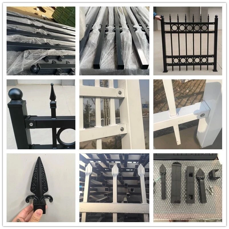 Anti Climb Rust Proof Security Ornamental Powder Coated Aluminum Residential Housing Fence