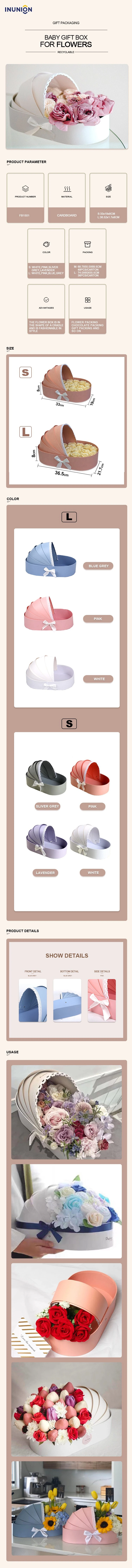 Creative Cradle Flower Box for Flower Packaging Box Flower