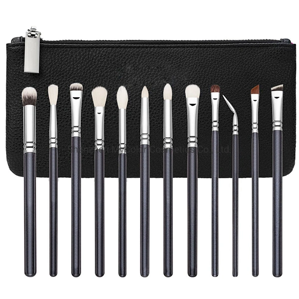 Private Label Eye Shadow Eyeliner Eyebrow Professional 12PCS Eye Brushes Set