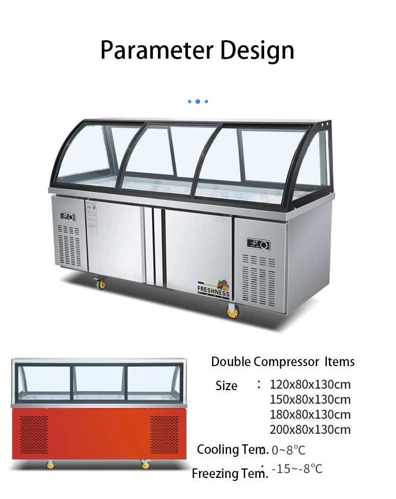 Refrigerated Salad Restaurant Under Counter Freezer Deli Cooked Food Display Refrigerator