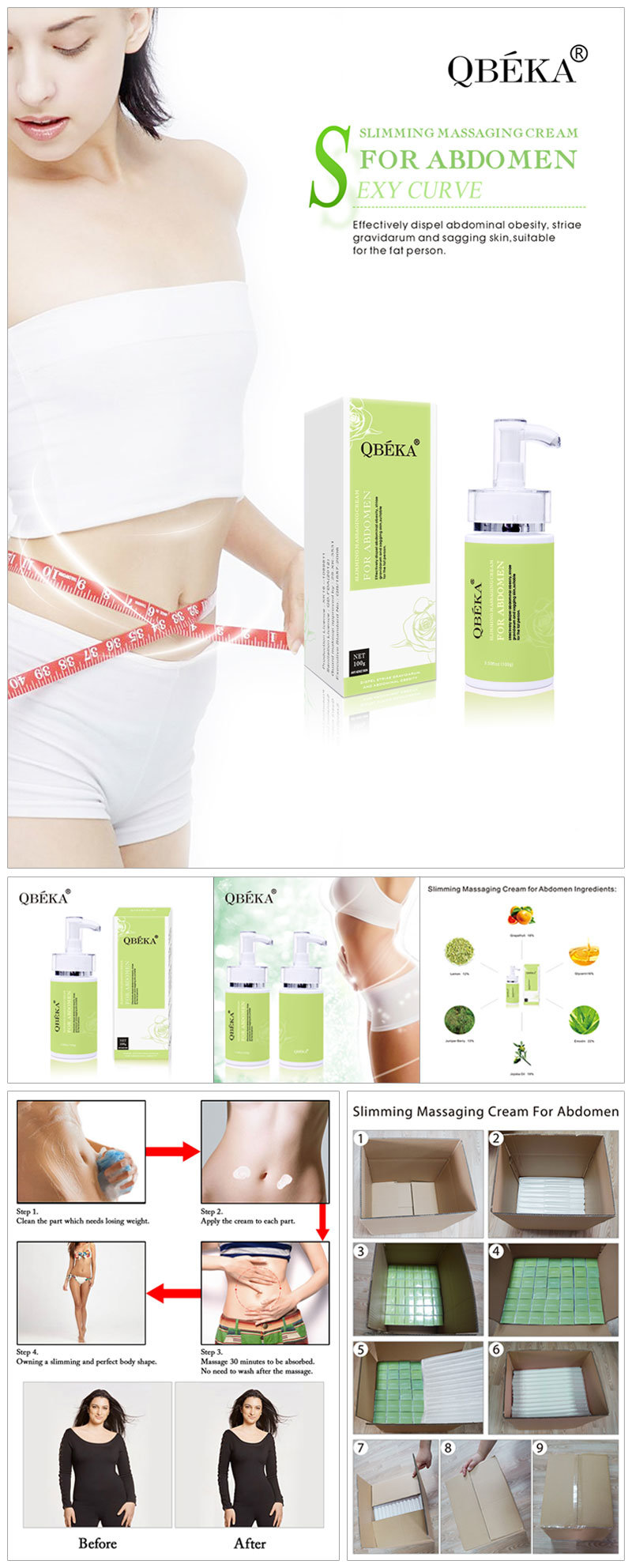 OEM Natural Fat Slimming Cream Weight Loss for Abdomen Body Natural Slimming Product