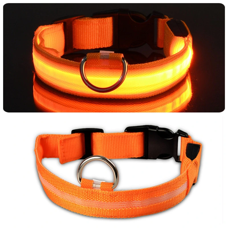 Pet Supplies USB Rechargeable Pet Dog LED Glowing Collar Pet Luminous Flashing Necklace Outdoor Walking Dog Night Safety Collar