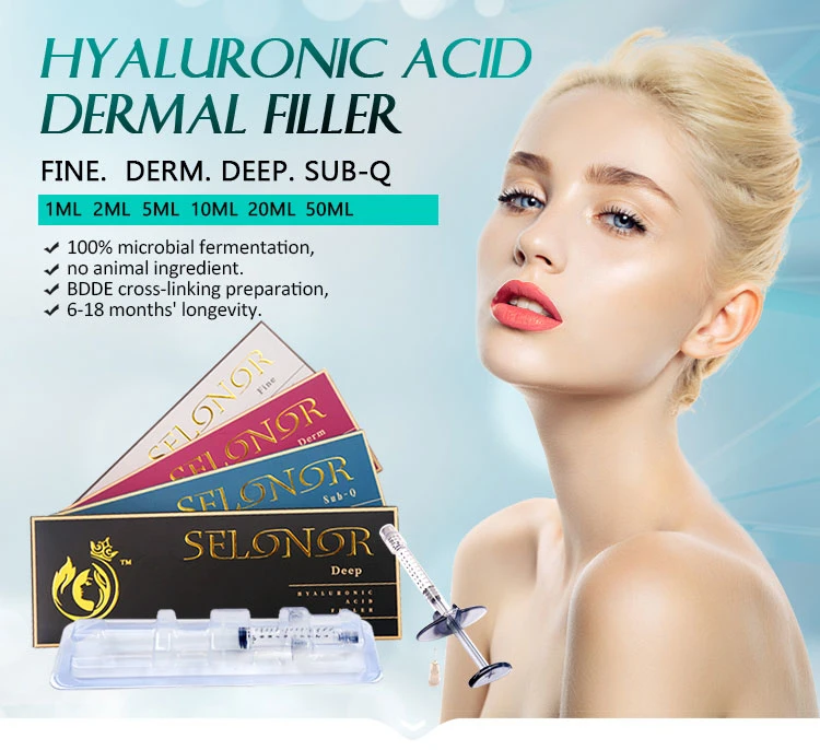 2ml Hot Selling Lip Fullness Cross Linked Injectable Long Lasting Dermal Filler