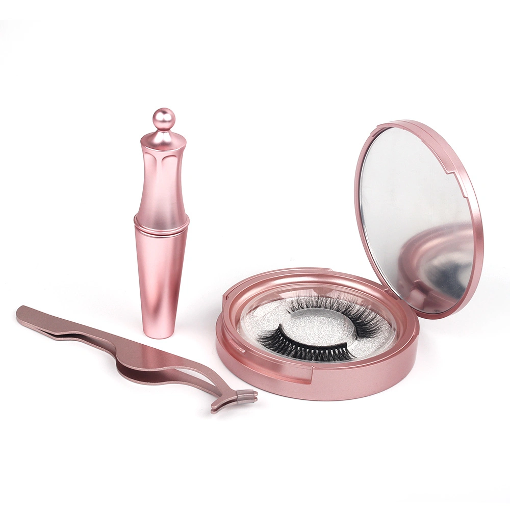 Fashion Magnetic Eyelashes with Eyeliner 3D Mink Eyelashes with Custom Eyelash Packaging