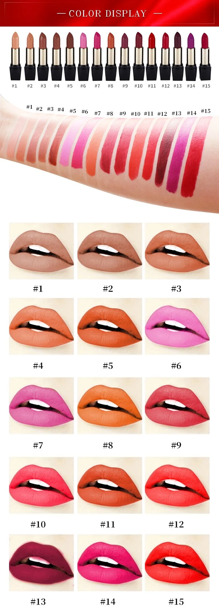High Quality Cute Matte Lipstick Cruelty Free Lipstick Private Label Lipstick Set