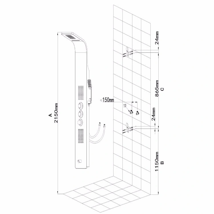 2017 Cheap Price Bath Thermostatic Faucet Brass Shower Panel/Shower Set