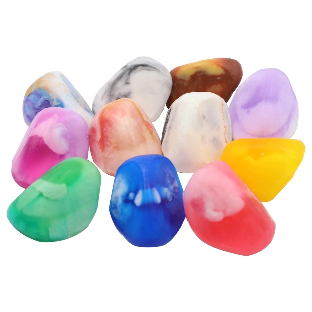 Colorful Natural Handmade Soap Stone Shaped Body Wash Bath Soap Rock Handmade Crystal Soap