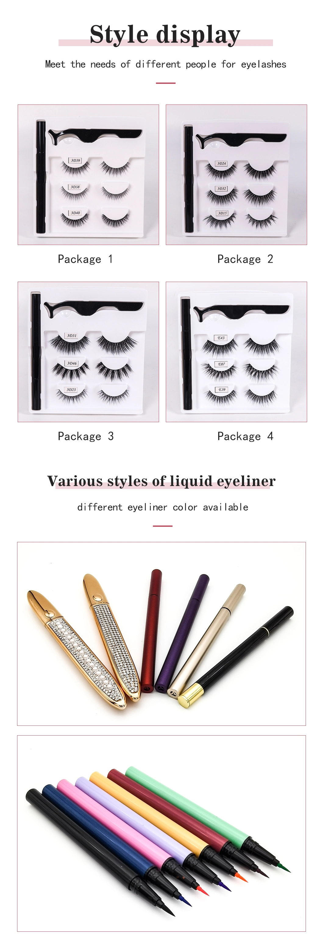 Eyeliner Pen Adhesive Waterproof Eyeliner Glue Eyelashes Magic Pen Eyeliner