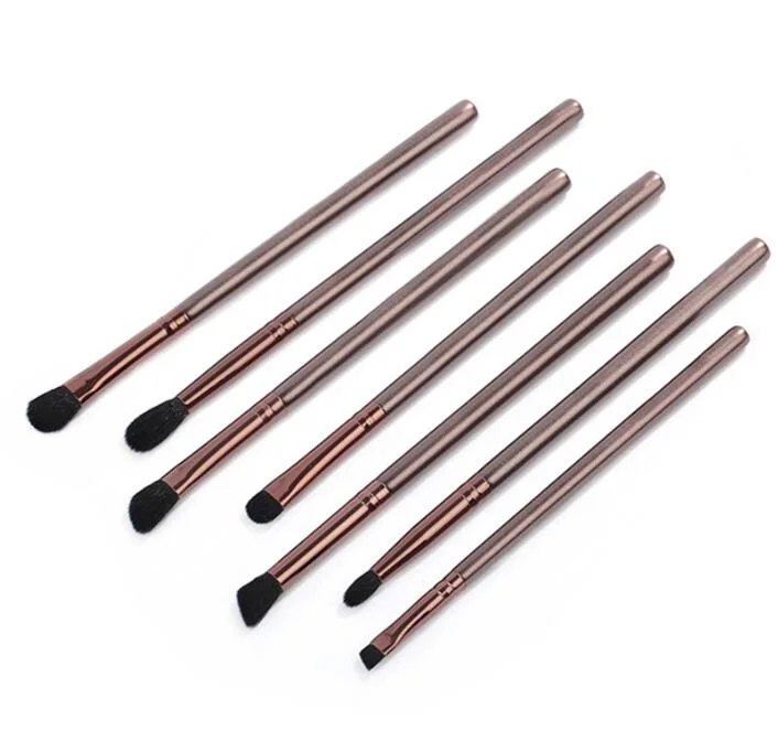 7PCS Eye Shadow Brush Set Animal Hair Eye Brow Brush