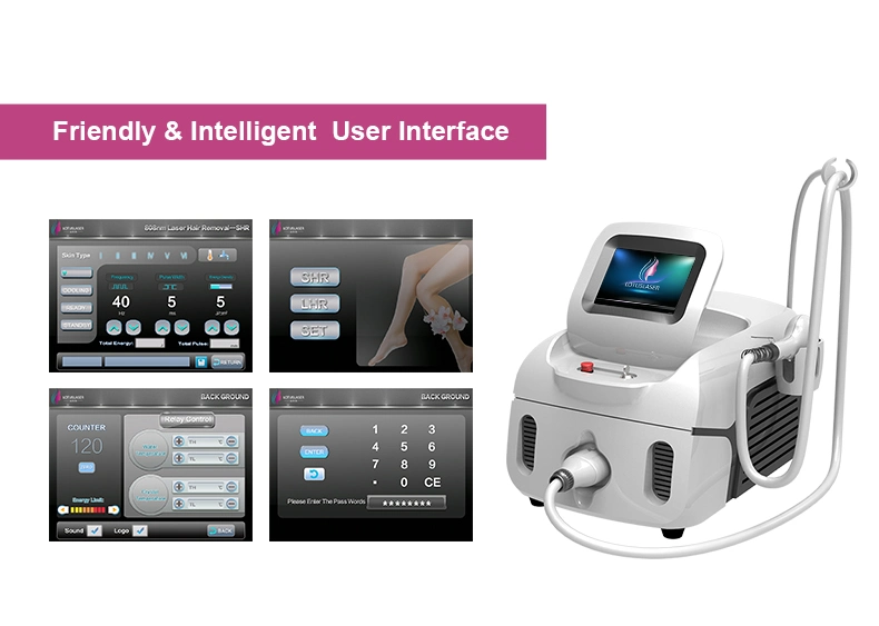 Medical CE Approved Germany Bars 808 Diode Laser Machine with USA Laser Bars