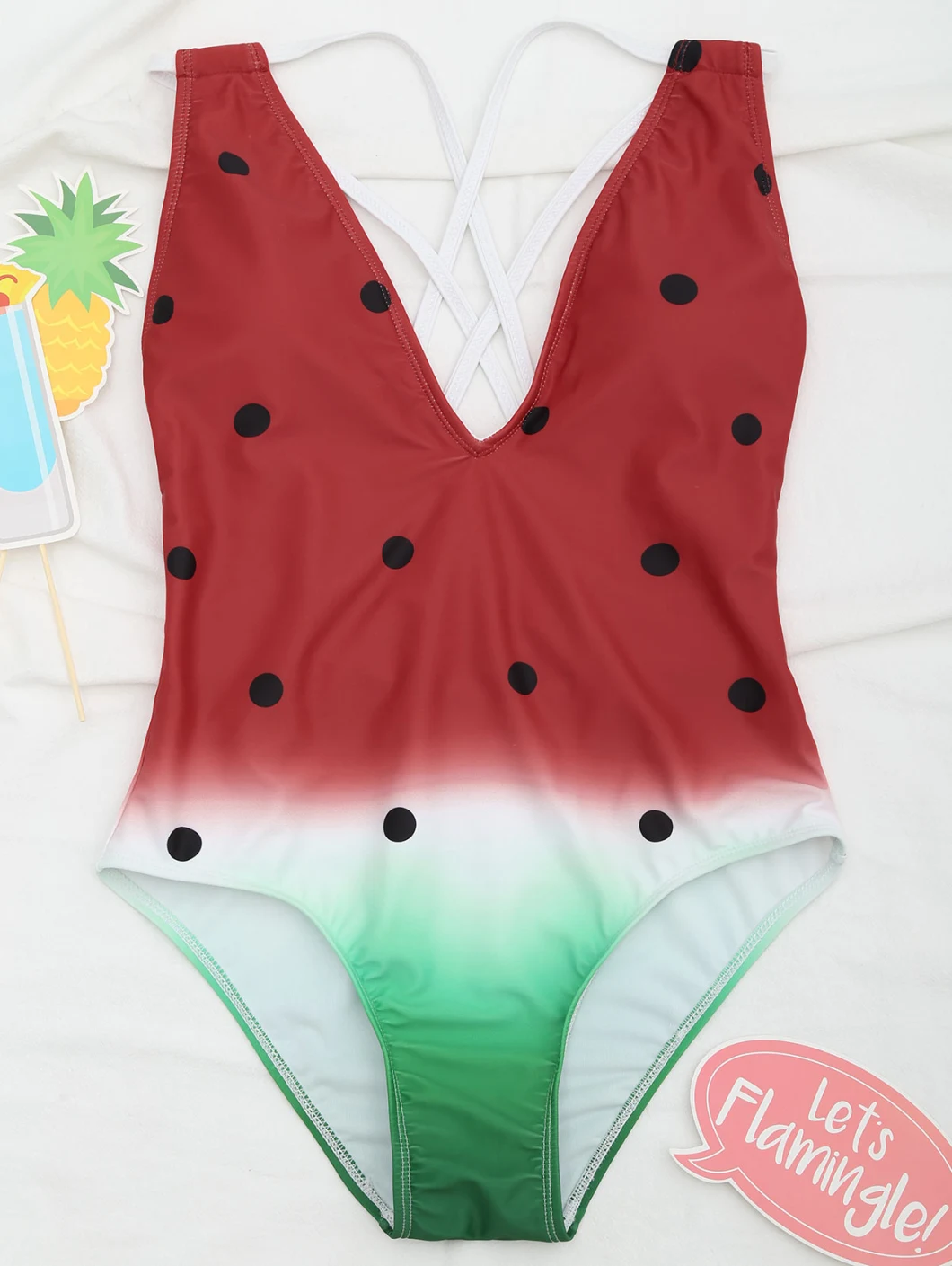 Female Watermelon Swimming Suits for Women Bathing Suits Monokini Beachwear