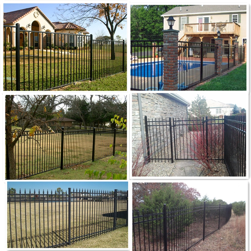 Anti Climb Rust Proof Security Ornamental Powder Coated Aluminum Residential Housing Fence