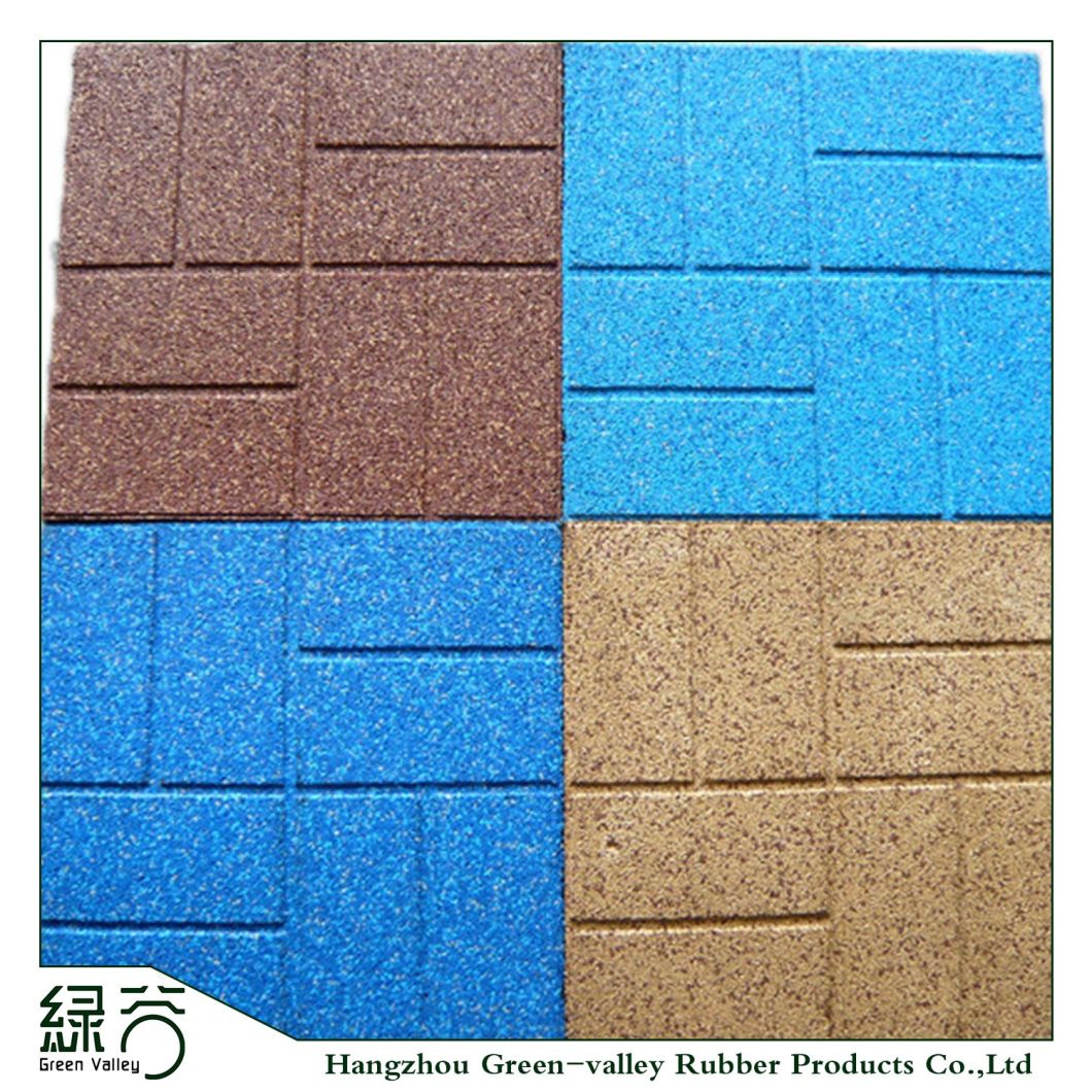 En1177 Fall Height Safety Rubber Mat, Colorful EPDM Rubber Flooring Tiles, Durable Anti-UV Floor Mats