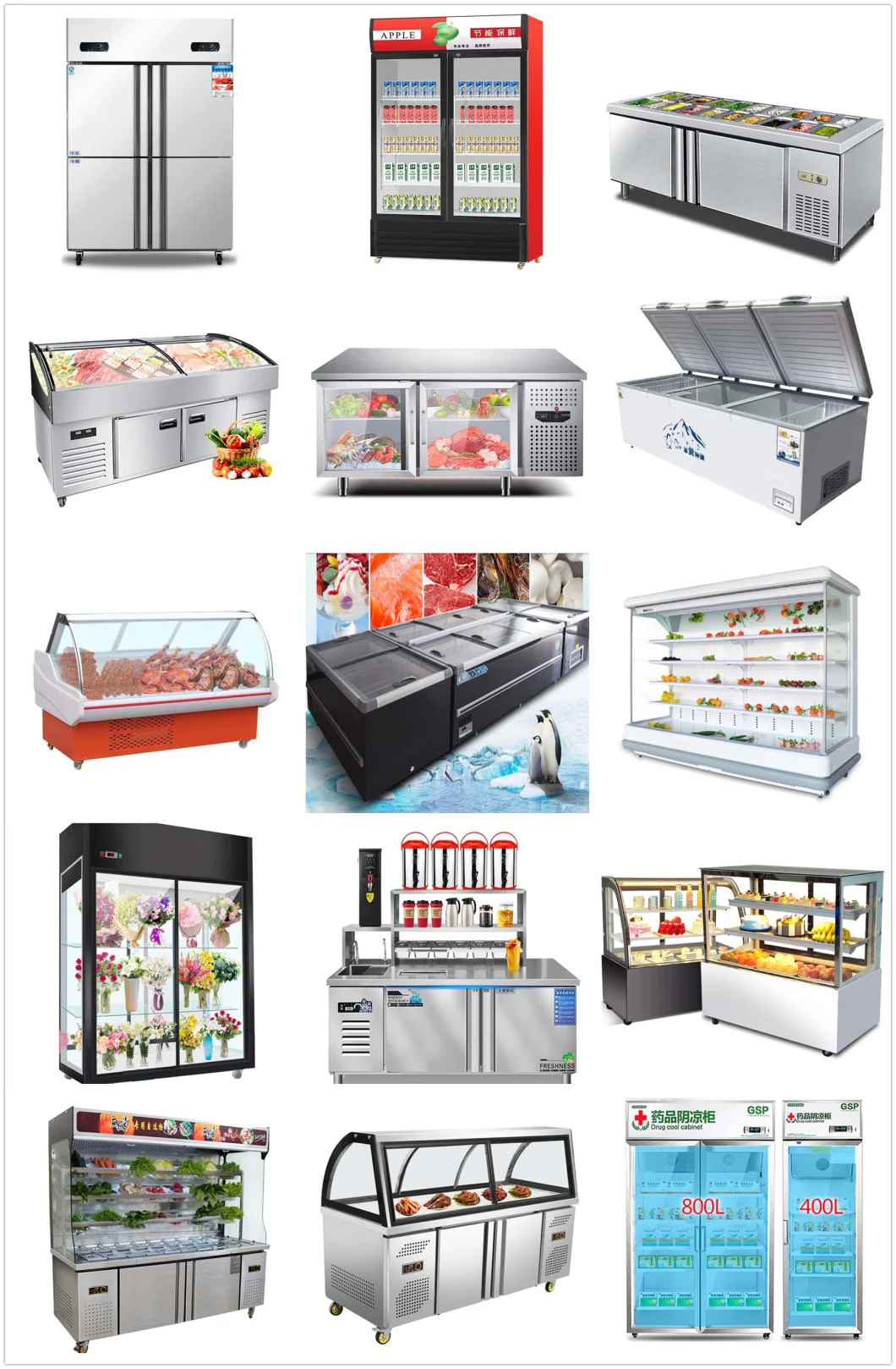 Refrigerated Salad Restaurant Under Counter Freezer Deli Cooked Food Display Refrigerator