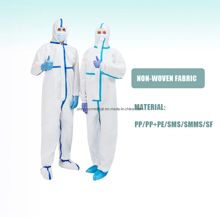 Dust Splash Full Body Disposable Coverall PP Nonwoven Single Use Water-Proof Full Body Overall