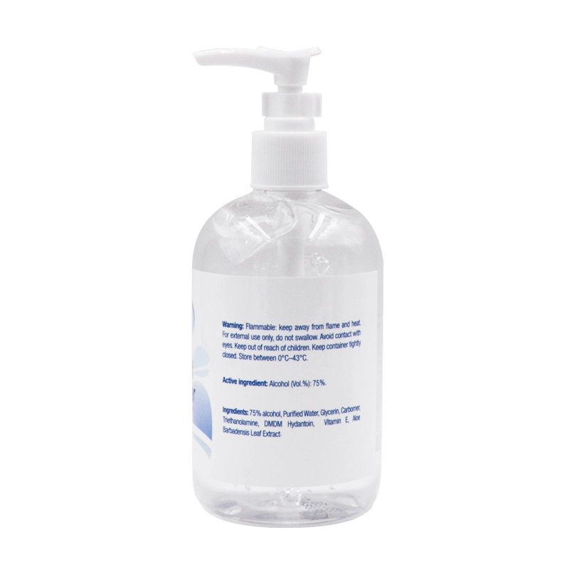 Private Label 75% Alcohol 300ml Disposable Antibacterial Hand Sanitizer Gel