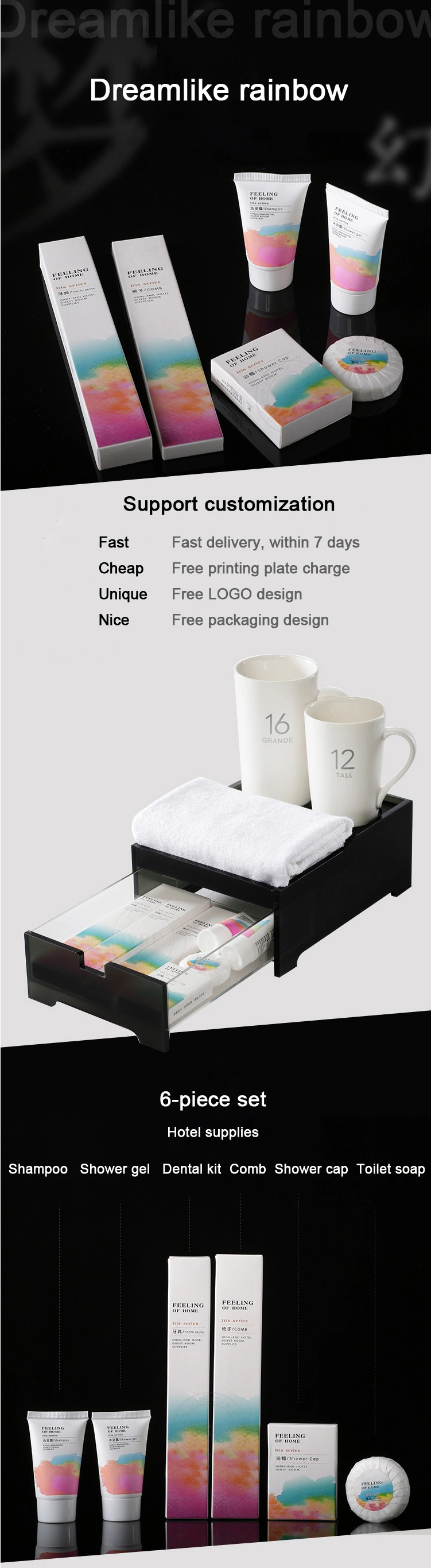 Wholesale Disposable Bathroom Hotel Toiletries Hotel Amenity Set