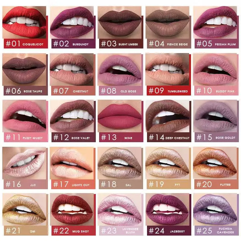 Customized Makeup Make Your Own Waterproof Matte Lipstick Private Label Liquid Lipstick