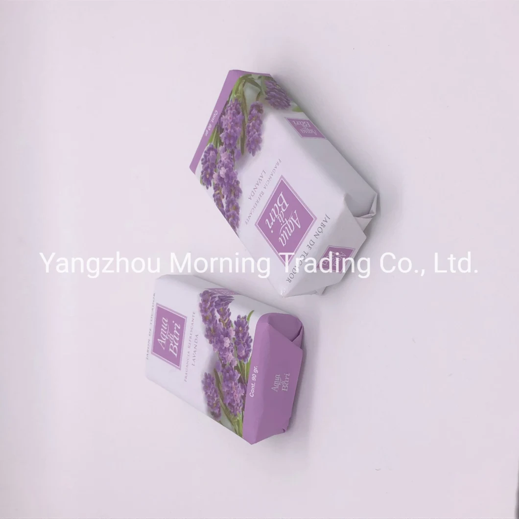 Factory Customize 90g Lavender Wrapper Beauty Bath Soap