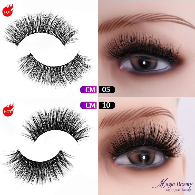 100% Handmade Clear Band Fashionable Eyelashes Beauty False Eyelash Invisible Band Mink Eye Lashes for Cosmetics