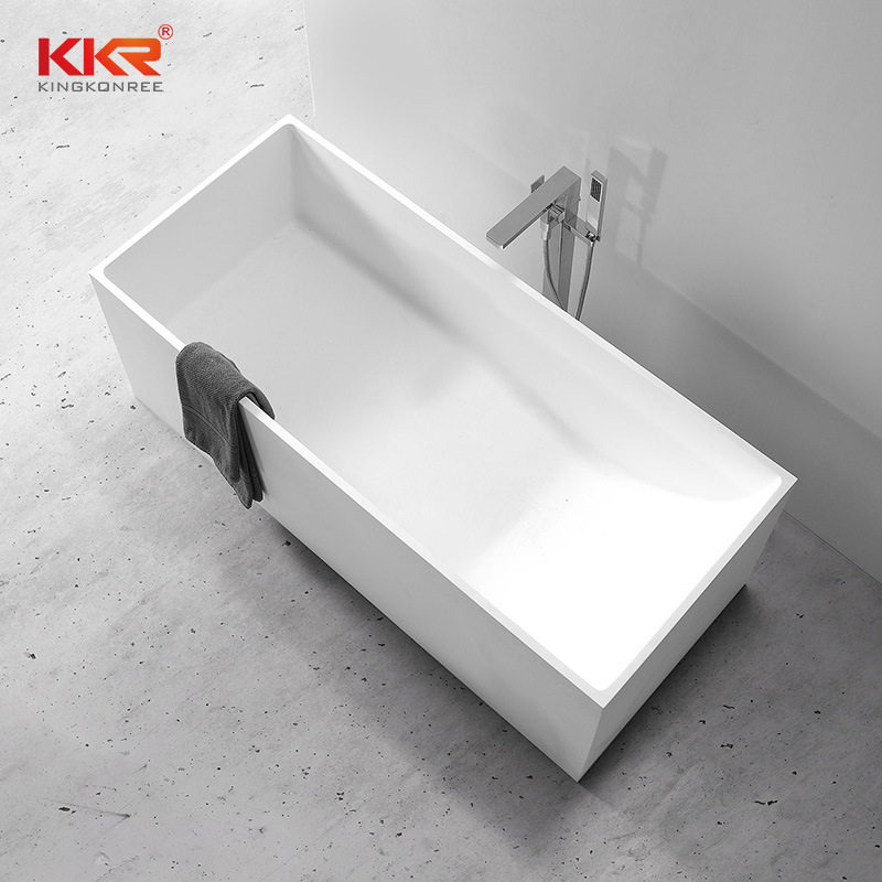 Indoor Corner Corian Stone Bath Tubs Freestanding Large Size Bath Tub for Family Use