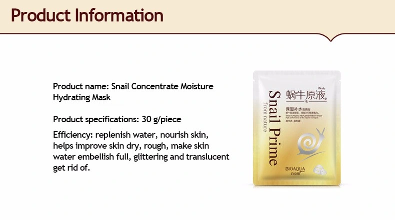 10 PCS Snail Mask Set Hyaluronic Acid Mask Moisture Hydrating Whiten Shrink Pores Anti Wrinkle Repair Facial Skin Care