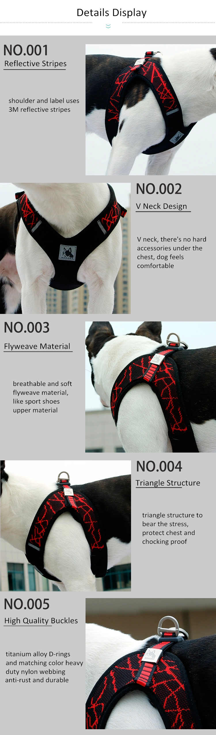 Pet Dog Harnesses Adjustable Safety Dog Training Walking Vest Harness Puppy Harness