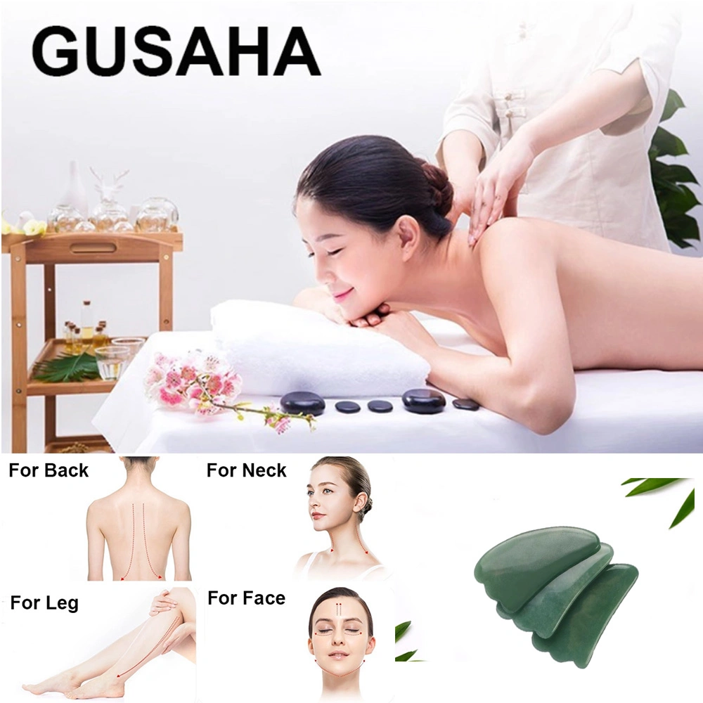 Factory Price Massager Gua Sha Set Skin Facial Care Natural Jade Roller for Face Massage Equipment