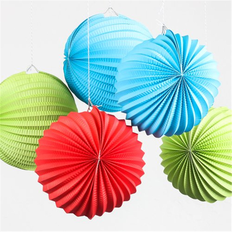 Hanging Decorations Party Wedding Printed Cylinder Paper Lanterns