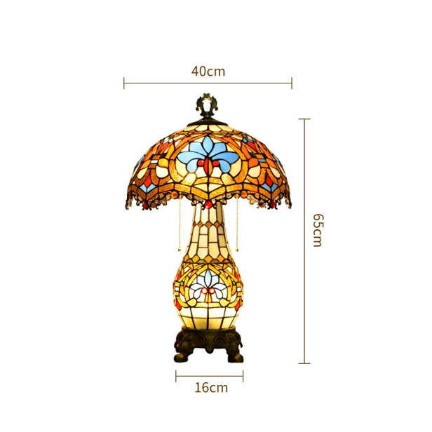 Tiffany Style Table Lamp Baroque Child Lamp  Glass Lamp Glass Desk Light 16 Inch Lamps