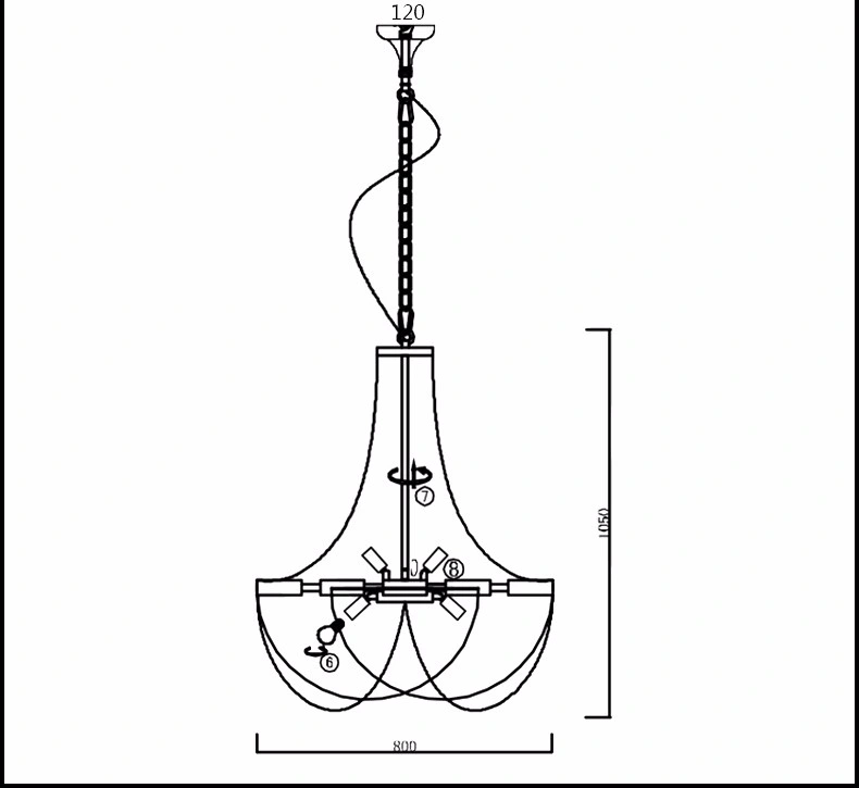 Antique Hanging Chain Chandelier Lighting Lamps for Project Lighting (WH-CC-01)