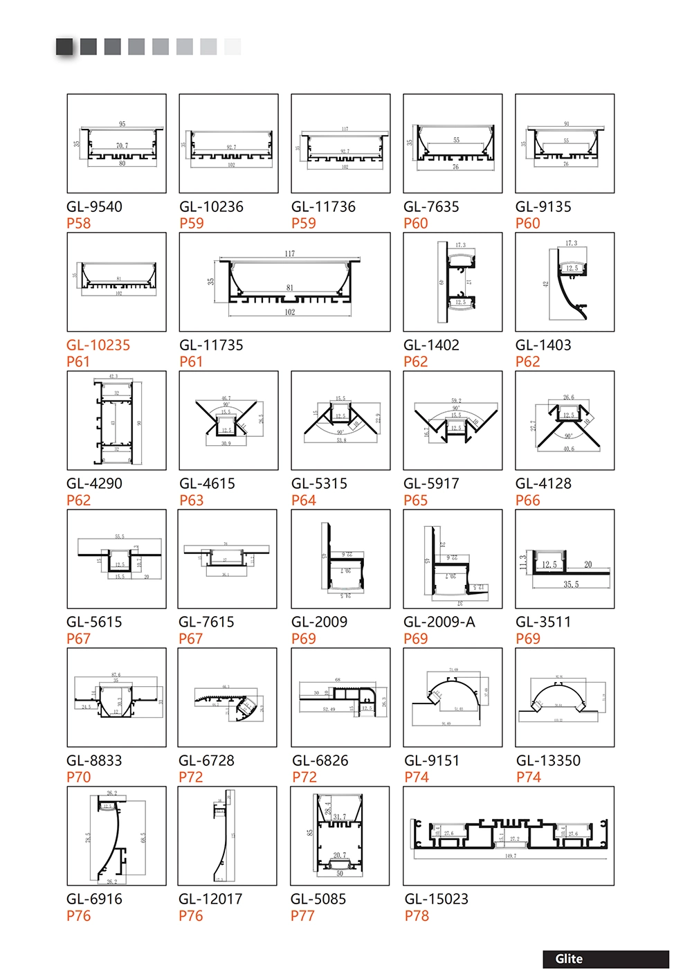 Ceiling Light Fixtures Mounting Bracket Strip Cabinet Lamp Extrusion