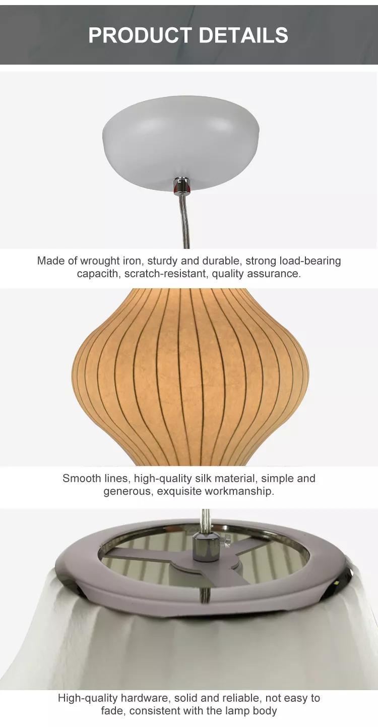 Nordic Simple and Fashionable Modern Living Room Silk Cocoon Chandelier Chinese Traditional Lantern Chandelier