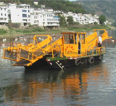 Rubbish Salvage Boat Trash Skimmer Hunter Amphibious Weed Harvester Reed Harvester Water Hyacinth Crushing Ship Water Hyacinth Harvester