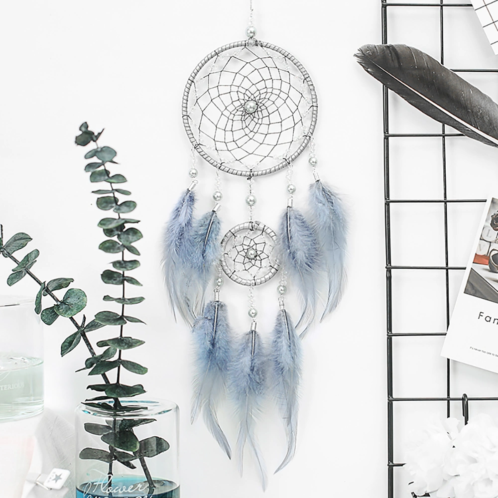 Ins Idyllic Feather Tassel Dreamcatcher String Lamp Wind Chime Night Market Stalls Auto Supplies Car Pendant