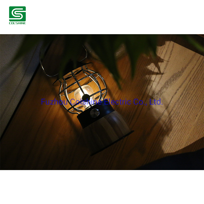 Decorative Bamboo Lamp Table Lamp Dimmable Camping Lantern